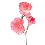 Goździki sztuczne - gałązka 5 sztuk, kolor łososiowy, długość 68 cm. - obrazek 3