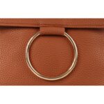 Elegancka torebka wieczorowa z złotymi detalami w kolorze brązu - obrazek 3