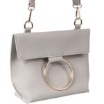 Elegancka Szara Torebka z Złotymi Akcentami na Specjalne Okazje - obrazek 2