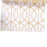 Złota Organza z Brokatowym Wzorem na Szpuli 36 cm x 5m - obrazek 2