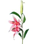 Gałązka 2 lilii z pąkiem jasno różowa II - obrazek 2
