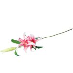 Gałązka 2 lilii z pąkiem jasno różowa II - obrazek 3