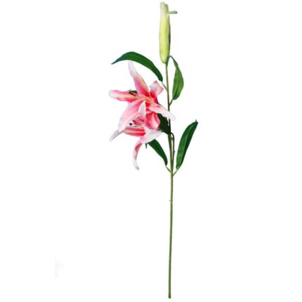 Gałązka 2 lilii z pąkiem jasno różowa II