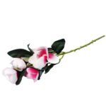 Gałązka Dekoracyjna z 5 Szlachetnymi Magnoliami w Jasnoróżowym Kolorze - 45 cm - obrazek 3
