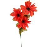 GAŁĄZKA MARGARETEK W JESIENNYCH ODCIENIACH 60 CM - obrazek 2