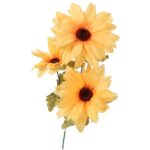 Gałązka Sztucznych Margaretek Żółtych - Jesienne Odcienie, Długość 60 cm - obrazek 2