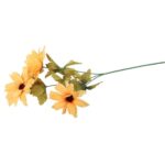 Gałązka Sztucznych Margaretek Żółtych - Jesienne Odcienie, Długość 60 cm - obrazek 3