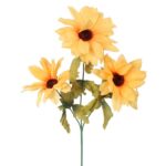 Gałązka Sztucznych Margaretek Żółtych - Jesienne Odcienie, Długość 60 cm