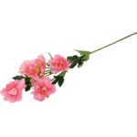 Gałązka 6 sztucznych kwiatków, jasno-różowa - obrazek 3