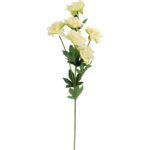 Gałązka 6 sztucznych kwiatków, kremowa - obrazek 2