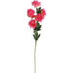 Gałązka 6 sztucznych kwiatków, różowa - obrazek 2