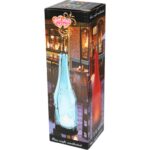 Niebieska Wisząca Butelka na Świeczki T-light z Unikalnym Wzornictwem - obrazek 3