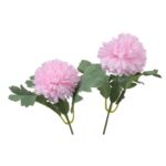 Sztuczna Gałązka Podwójnego Czosnku w Kolorze Różowym 57cm - obrazek 2