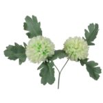 Sztuczna Gałązka Podwójnego Czosnku w Kolorze Zielonym o Długości 57 cm - obrazek 2
