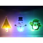 ŻELOWE ŚWIĄTECZNE NAKLEJKI 3 LED NA SZYBĘ OKNO II - obrazek 3