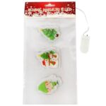 Świąteczne Żelowe Naklejki z LED do Dekoracji Okien i Mebli - Bałwan Multikolor