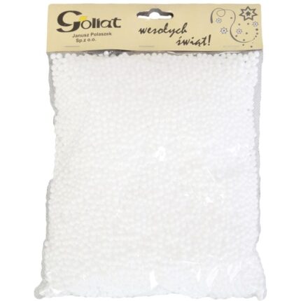 Białe Kuleczki Styropianowe do Dekoracji 4-6mm w Woreczku Foliowym