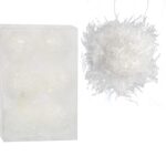 Komplet 6 Białych Bombek Styropianowych w Kształcie Kul Śnieżnych 6 cm