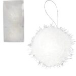 Zestaw 2 Białych Bombek Styropianowych 10cm - Kule Śnieżne do Dekoracji Świątecznej