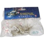 Miksowane Lampki Choinkowe LED w Kształcie Serduszek, Choinek i Śnieżynki, Kolor Czerwony, Zielony, Biały na Przeźroczystym Przewodzie - obrazek 2