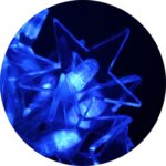 Niebieskie Gwiazdki LED do Choinki - 20 Lampków na Przezroczystym Przewodzie - obrazek 2