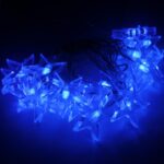 Niebieskie Gwiazdki LED do Choinki - 20 Lampków na Przezroczystym Przewodzie - obrazek 3