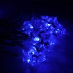 Niebieskie Gwiazdki LED na Przezroczystym Przewodzie do Dekoracji Świątecznych - obrazek 2