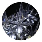 Lampki Choinkowe Gwiazdki LED z Zimnym Białym Światłem, 20 Sztuk, Zasilanie Sieciowe - obrazek 3