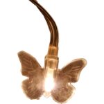 Lampki Dekoracyjne Białe Motylki 20 LED na Przezroczystym Przewodzie - obrazek 2