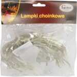 Świąteczne Lampki Choinkowe 20 LED w Kształcie Śnieżynki, Kolor Biały, Zasilanie Sieciowe - obrazek 3