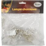 Świąteczne Lampki Choinkowe LED Śnieżynki - Białe, Zasilanie Sieciowe, 20 szt. - obrazek 3