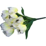 Sztuczne Tulipany Białe - Bukiet 9 sztuk Wysokiej Jakości - obrazek 3