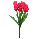Sztuczne Tulipany Różowe 38cm - Bukiet 9 Sztuk Wysokiej Jakości - obrazek 2