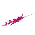 Sztuczna gałązka kwiatu gladioli w kolorze fioletowym, 70 cm - obrazek 3