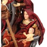 Szopka Bożonarodzeniowa Miłość Świętej Rodziny z Lnianej Tkaniny 30 cm - obrazek 2