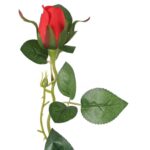 Gałązka róży z pąkiem w kolorze czerwonym 70 cm - obrazek 3