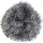 Srebrny Łańcuch Choinkowy z Metalizowanej Folii 2m - Goliat