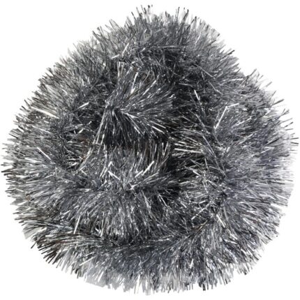 Srebrny Łańcuch Choinkowy z Metalizowanej Folii 2m - Goliat