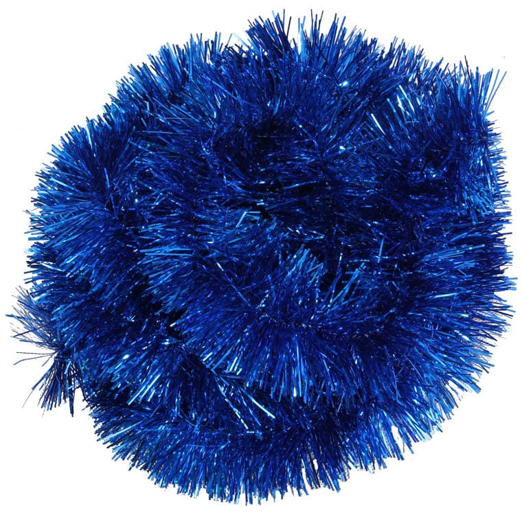 GPF2-G Łańcuch choinkowy z folii metalizowanej, kolor granatowy, fi 7 cm, długość 2m - obrazek 1