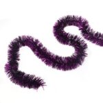 Wysokiej jakości fioletowy łańcuch choinkowy z folii metalizowanej Goliat 7cm x 2m - obrazek 3