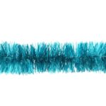 Turkusowy łańcuch choinkowy z folii metalizowanej, fi 7 cm, 2m długości - obrazek 2