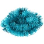 Turkusowy łańcuch choinkowy z folii metalizowanej, fi 7 cm, 2m długości