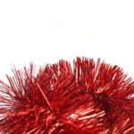 Czerwony łańcuch choinkowy Goliat, z metalizowanej folii, 10cm szerokości, 3m długości - obrazek 2