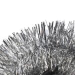 Srebrny Łańcuch Choinkowy z Folii Metalizowanej, fi 7 cm, 2 m - GOLIAT PIŁA POLSKA - obrazek 2