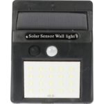 Lampa Solarna LED z Czujnikiem Ruchu i Zmierzchu, Zasilana Energia Słoneczną, Montażowy Panel Światła Zewnętrznego Białego Zimnego - obrazek 2