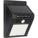 Lampa Solarna LED z Czujnikiem Ruchu i Zmierzchu, Zasilana Energia Słoneczną, Montażowy Panel Światła Zewnętrznego Białego Zimnego - obrazek 3