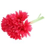 Bukiet 7 gerber na gumowanych łodygach w kolorze różowym - obrazek 3