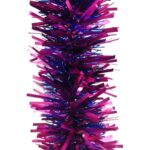 Łańcuch choinkowy metalizowany granatowo-różowy fi 10 cm, 300 cm - GOLIAT, Produkt Polski - obrazek 2