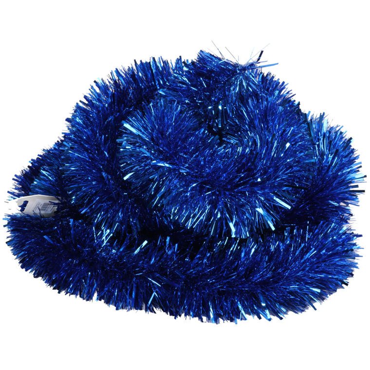 GRF7-GC-B Goliat Granatowy Łańcuch Choinkowy z Folii Metalizowanej, 10cm x 3m, Grubo/Cienkocięty - obrazek 1