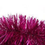 Łańcuch Choinkowy Wysokiej Jakości z Metalizowanej Folii - Fuksja, 10 cm x 3 m - obrazek 2